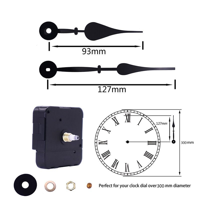 15mm suuri vääntömomentti I akselikellon liike ja HR2057 mustan kellon kädet